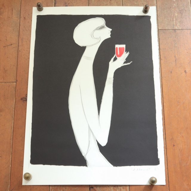 ヴェルナール・ヴィルモ カンパリ リトグラフ ビンテージポスター Bernard Villemot CAMPARI