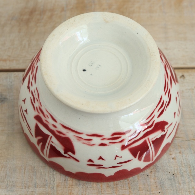 アンティーク カフェオレボウル プチバトー フランス バドンヴィレー製 Badonviller