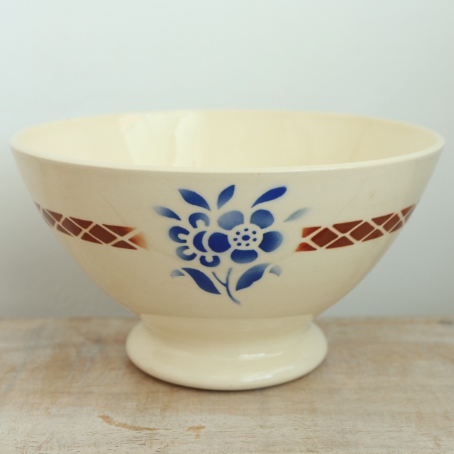 アンティーク カフェオレボウル フランス サルグミンヌ製 SARREGUEMINES