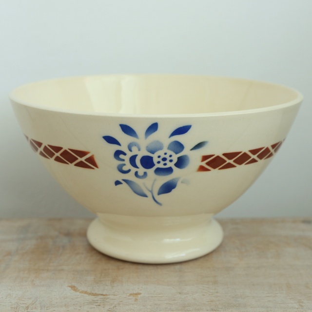 アンティーク カフェオレボウル フランス サルグミンヌ製 SARREGUEMINES