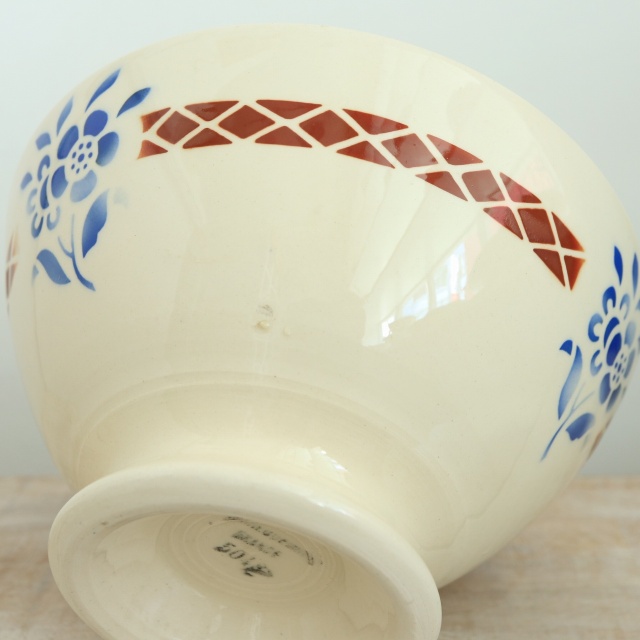 アンティーク カフェオレボウル フランス サルグミンヌ製 SARREGUEMINES