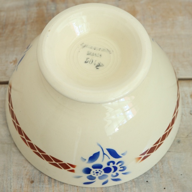 アンティーク カフェオレボウル フランス サルグミンヌ製 SARREGUEMINES