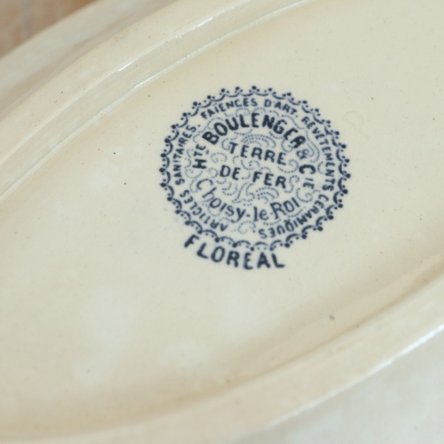 アンティーク ラヴィエ オーバル皿 FLOREAL フランス ショワジールロワ製 CHOISY LE ROI