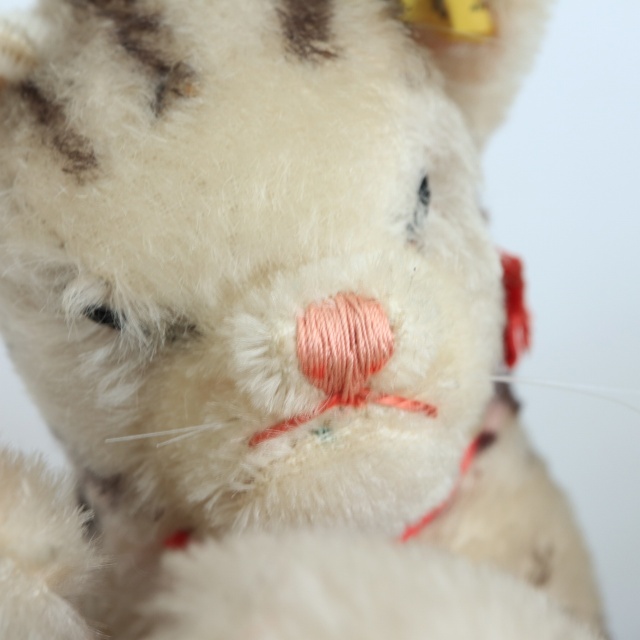 アンティーク シュタイフ お眠りネコ Steiff Floppy Kitty 28cm
