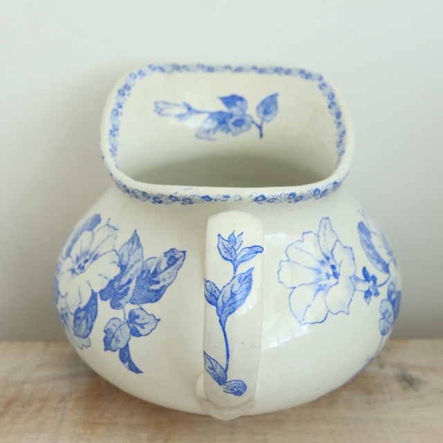 アンティーク ピシェ ペチュニア TOILETTE PETUNIA フランス クレイユモントロー製 Creil Montereau
