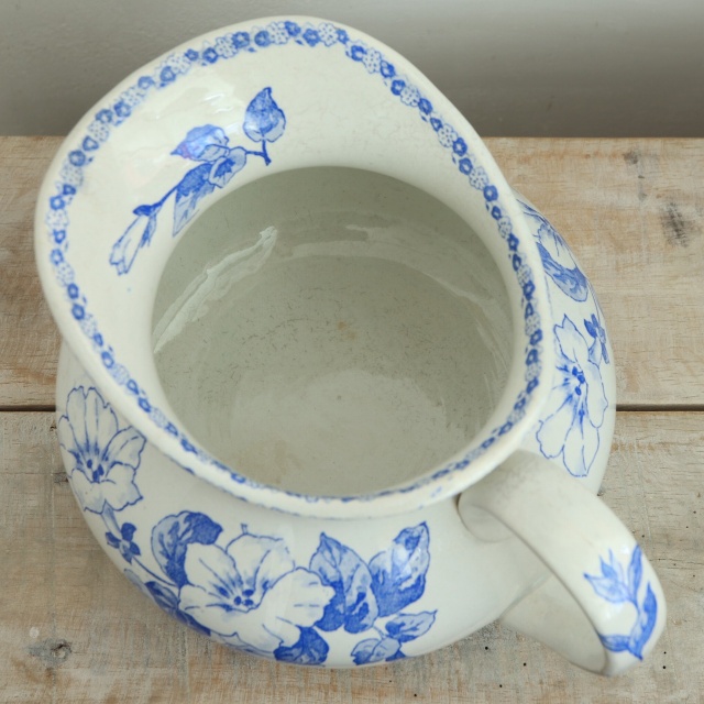 アンティーク ピシェ ペチュニア TOILETTE PETUNIA フランス クレイユモントロー製 Creil Montereau