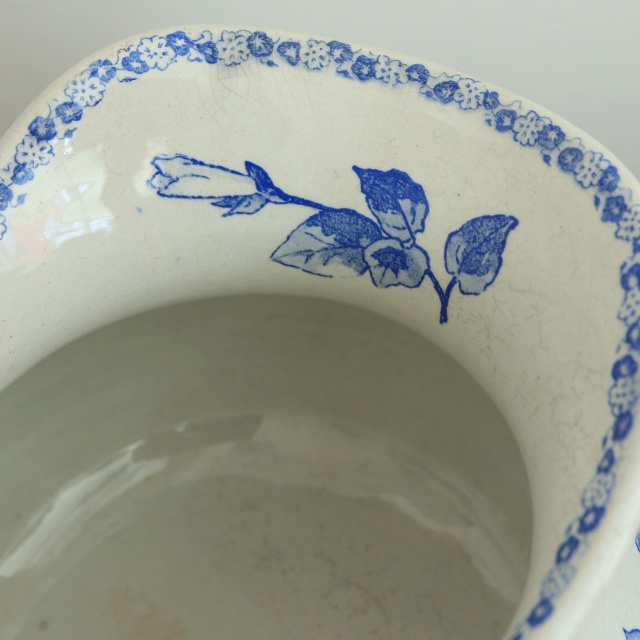 アンティーク ピシェ ペチュニア TOILETTE PETUNIA フランス クレイユモントロー製 Creil Montereau