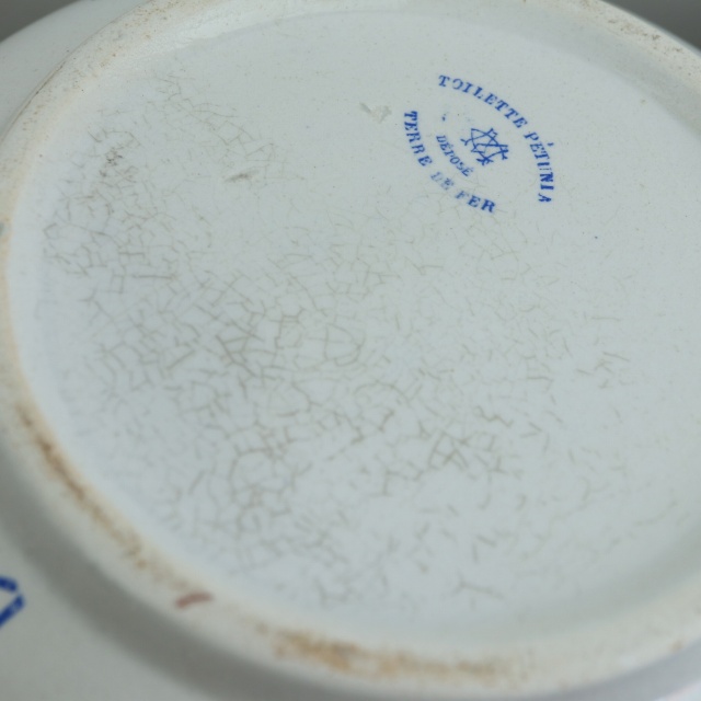 アンティーク ピシェ ペチュニア TOILETTE PETUNIA フランス クレイユモントロー製 Creil Montereau