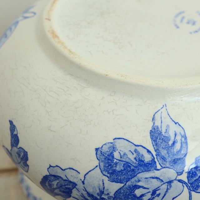 アンティーク ピシェ ペチュニア TOILETTE PETUNIA フランス クレイユモントロー製 Creil Montereau