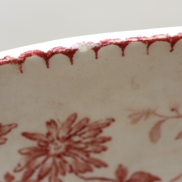 アンティーク ラヴィエ オーバル皿 MIGNARDISE フランス クレイユモントロー製 Creil Montereau
