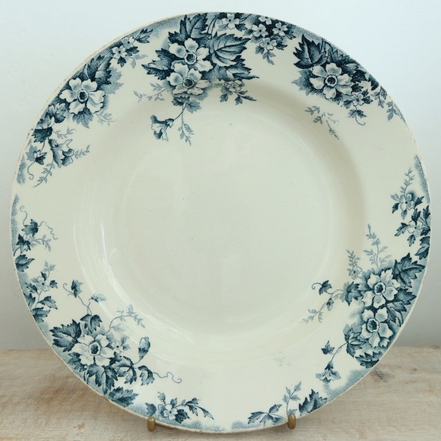 アンティーク プレート マリールイーズ 深皿 MARIE LOUISE フランス サンタマン製 SAINT AMAND HAMAGE