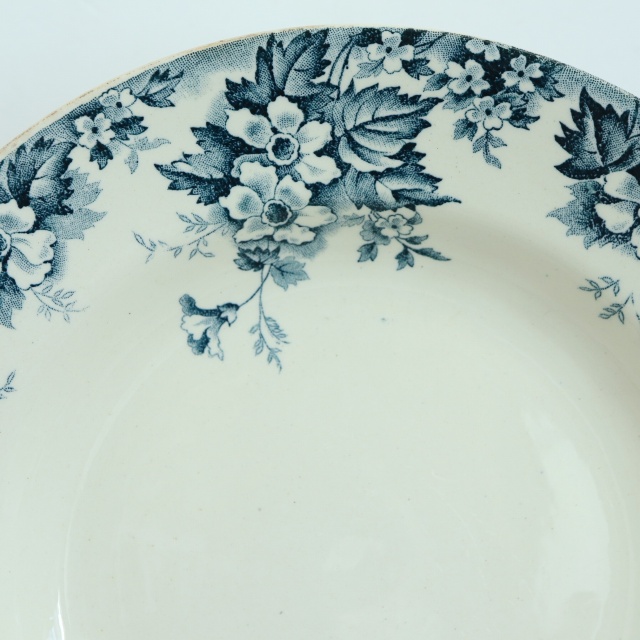 アンティーク プレート マリールイーズ 深皿 MARIE LOUISE フランス サンタマン製 SAINT AMAND HAMAGE