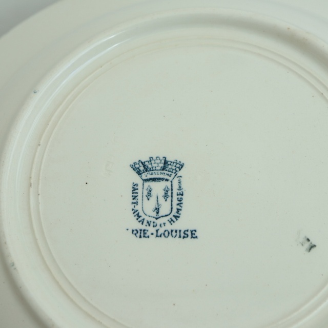 アンティーク プレート マリールイーズ 深皿 MARIE LOUISE フランス サンタマン製 SAINT AMAND HAMAGE