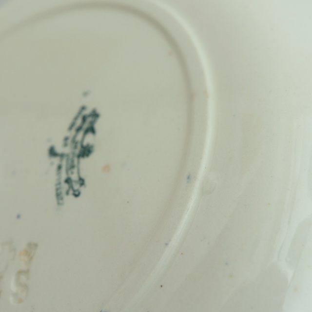 アンティーク プレート 深皿 LINOTTE フランス クレイユモントロー製