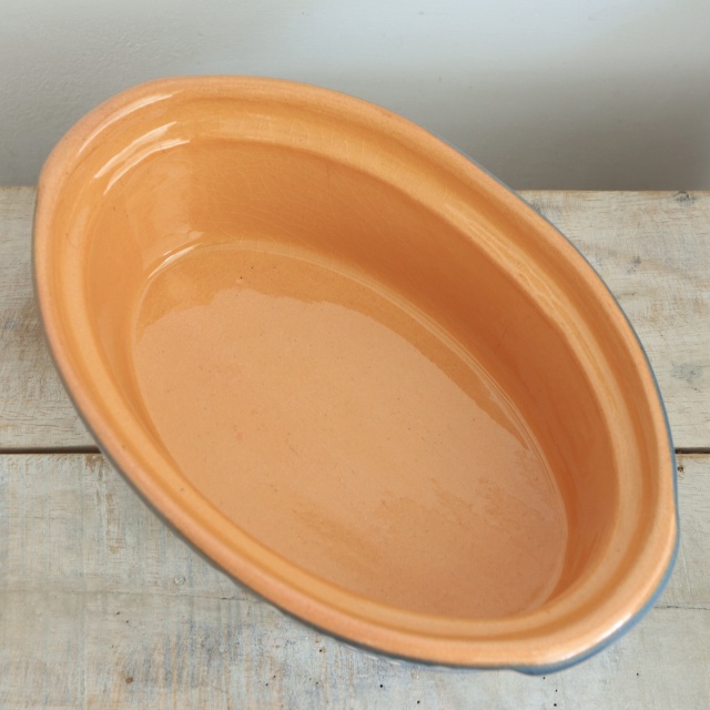 ベッコフ鍋 小花 ライトブルー 23cmサイズ アルザス地方 スフレンハイム焼き 陶器製