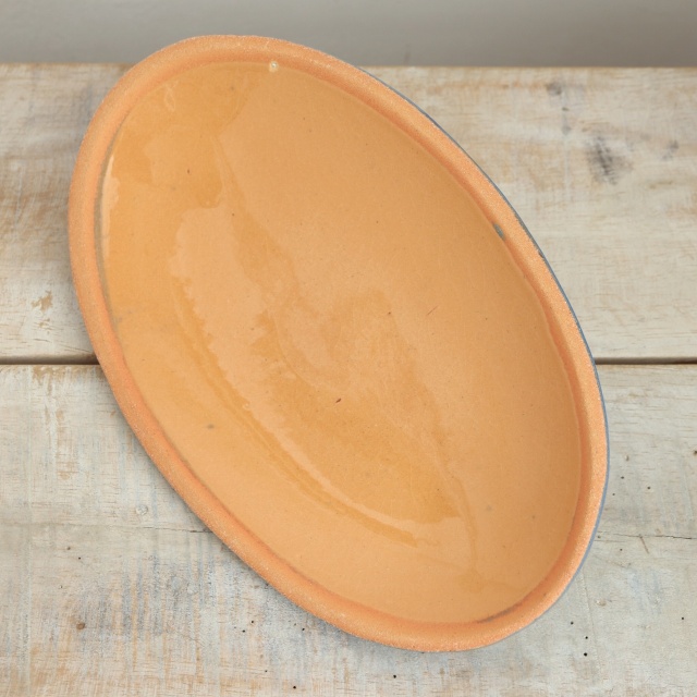 ベッコフ鍋 小花 ライトブルー 23cmサイズ アルザス地方 スフレンハイム焼き 陶器製