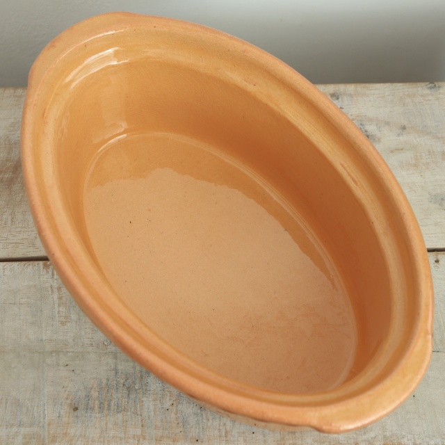 ベッコフ鍋 コウノトリ ナチュラル 23cmサイズ アルザス地方 スフレンハイム焼き 陶器製