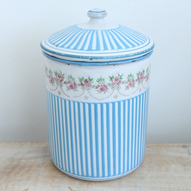 BB社 ローズガーランド アンティーク ホウロウキャニスター CAFE コーヒー