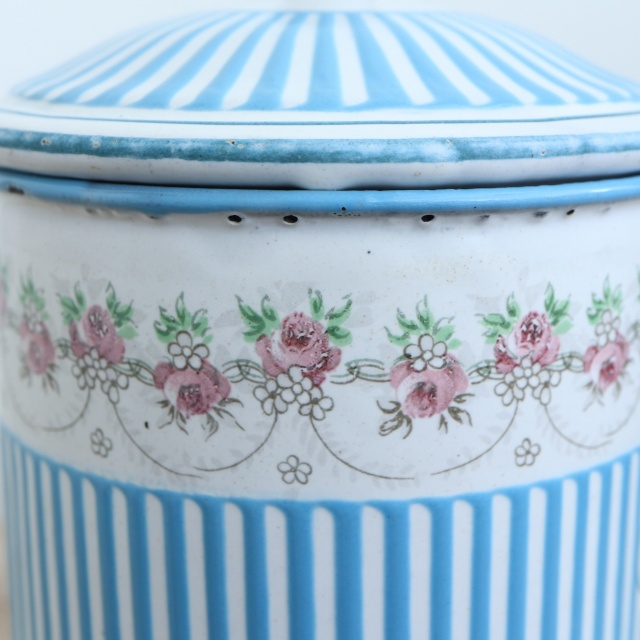 BB社 ローズガーランド アンティーク ホウロウキャニスター CAFE コーヒー