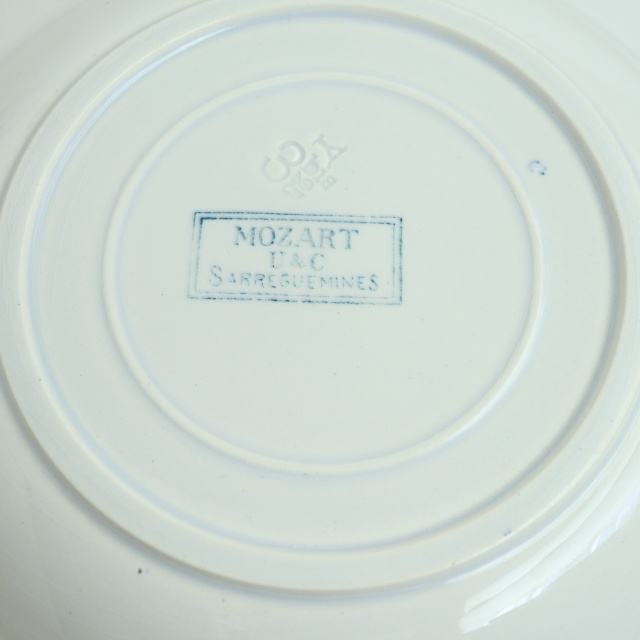 アンティークプレート モーツァルト 深皿 MOZART フランス サルグミンヌ製 U&C SARREGUEMINES