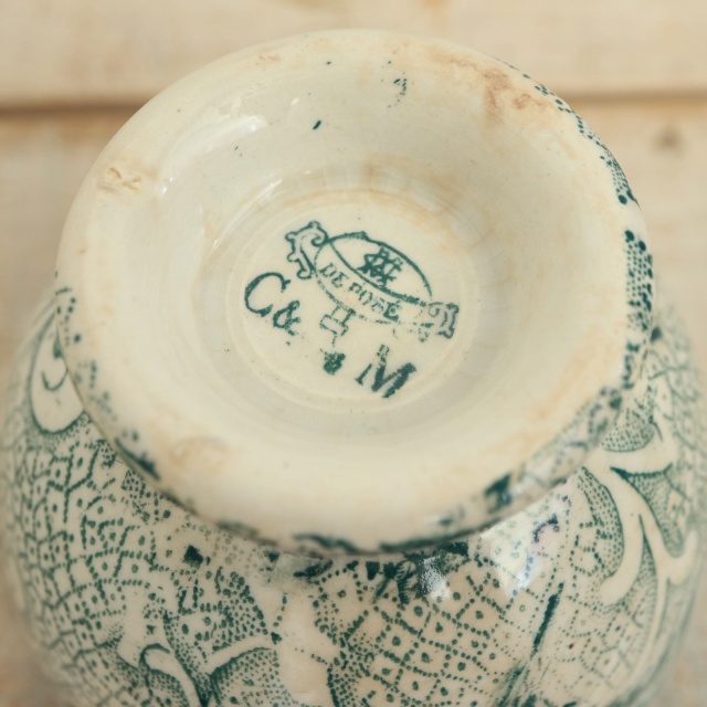 アンティーク 小さなカフェオレボウル スズラン フランス クレイユ