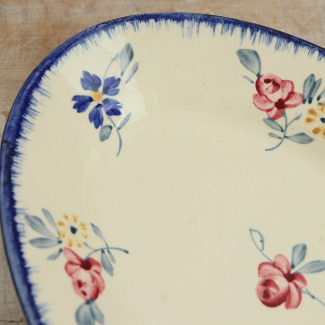 アンティーク ラヴィエ オーバル皿 フランス サルグミンヌ製 MARY LOU