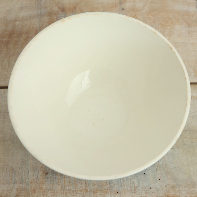 アンティーク カフェオレボウル 水色 ドット 水玉 フランス ディゴワン&サルグミンヌ製 DIGOIN & SARREGUEMINES