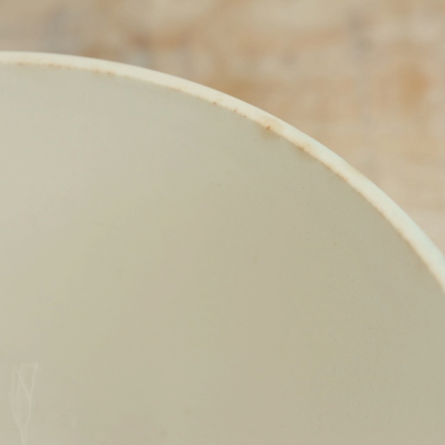 アンティーク カフェオレボウル 水色 ドット 水玉 フランス ディゴワン&サルグミンヌ製 DIGOIN & SARREGUEMINES