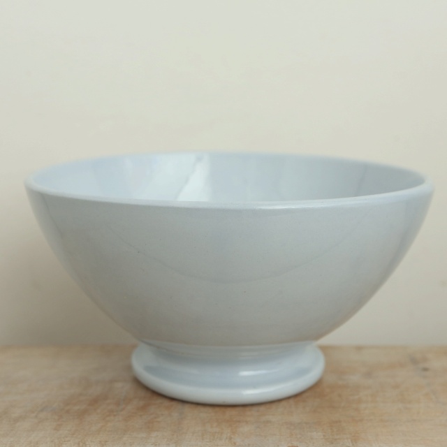 アンティーク カフェオレボウル 淡いブルー フランス ディゴワン&サルグミンヌ製 DIGOIN & SARREGUEMINES