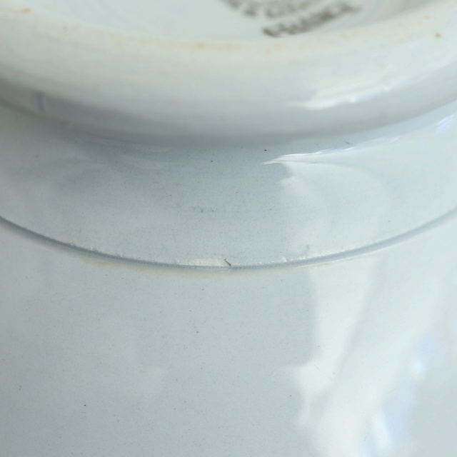 アンティーク カフェオレボウル 淡いブルー フランス ディゴワン&サルグミンヌ製 DIGOIN & SARREGUEMINES