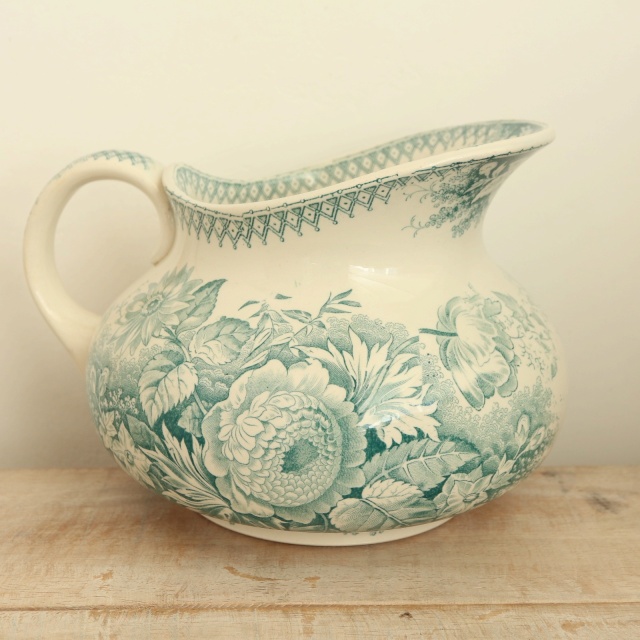 アンティーク ピシェ JARDINIERE フランス サルグミンヌ製 U&C SARREGUEMINES