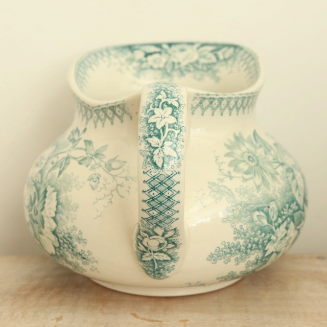 アンティーク ピシェ JARDINIERE フランス サルグミンヌ製 U&C SARREGUEMINES