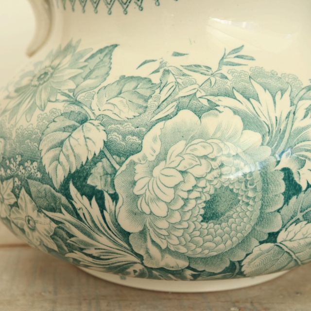 アンティーク ピシェ JARDINIERE フランス サルグミンヌ製 U&C SARREGUEMINES