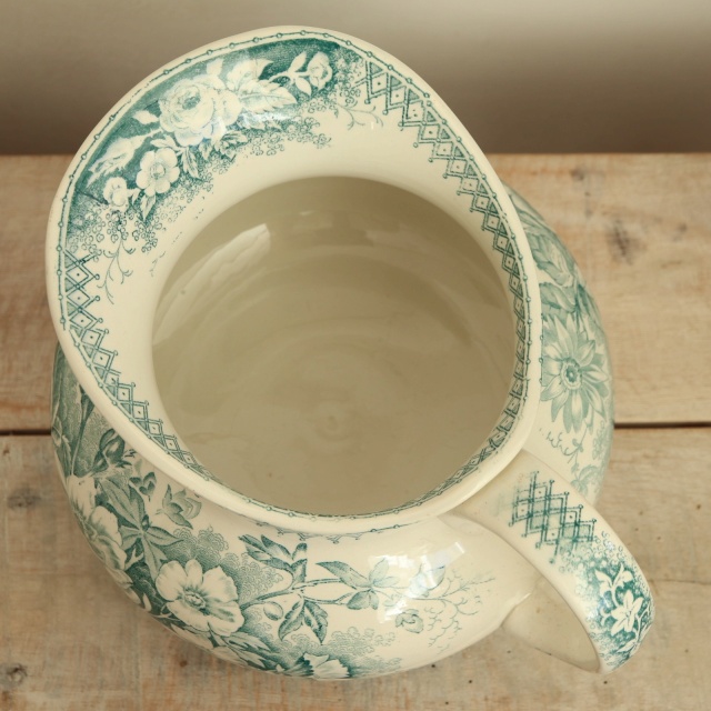 アンティーク ピシェ JARDINIERE フランス サルグミンヌ製 U&C SARREGUEMINES