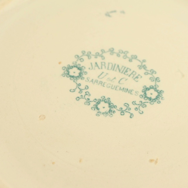 アンティーク ピシェ JARDINIERE フランス サルグミンヌ製 U&C SARREGUEMINES