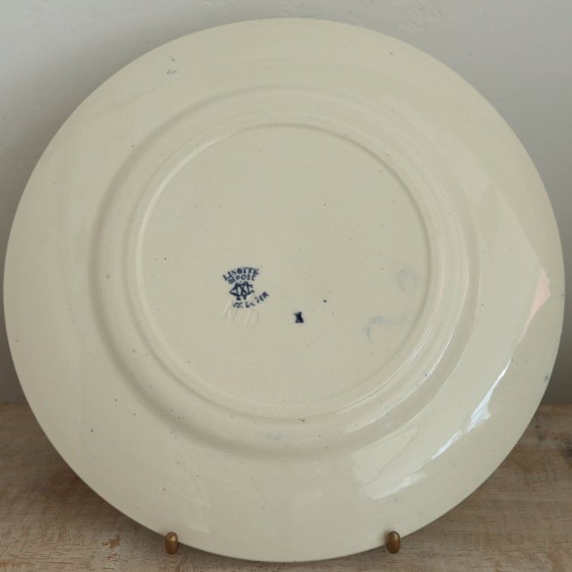 アンティーク プレート デザート皿 小鳥 LINOTTE フランス クレイユモントロー製 Creil Montereau