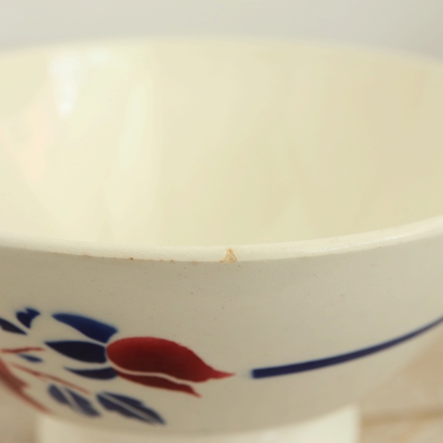 アンティーク カフェオレボウル バラ フランス リュネヴィル製 K&G Luneville