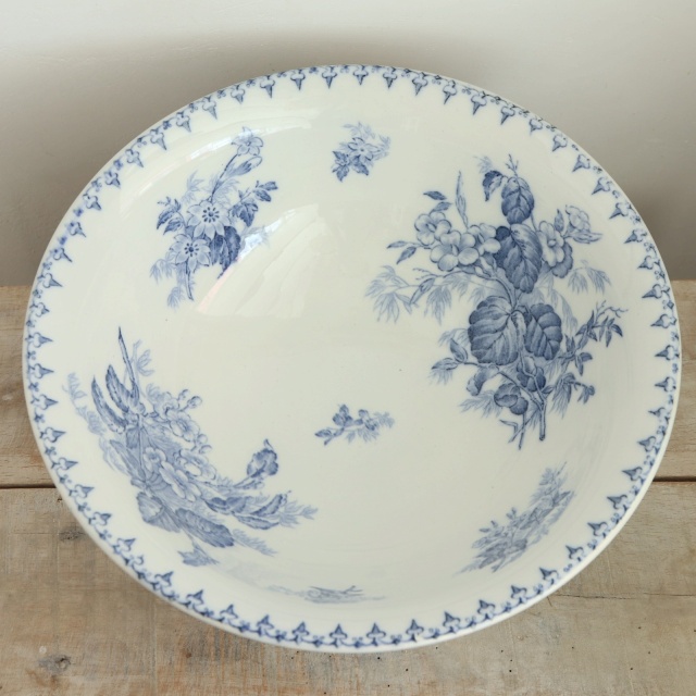 アンティーク サラディエール FLORE フランス サルグミンヌ製 U&C SARREGUEMINES