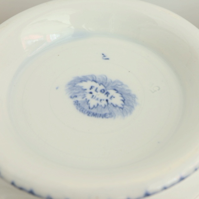 アンティーク サラディエール FLORE フランス サルグミンヌ製 U&C SARREGUEMINES