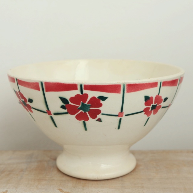 アンティーク カフェオレボウル MONIQUE フランス サンタマン製 SAINT AMAND