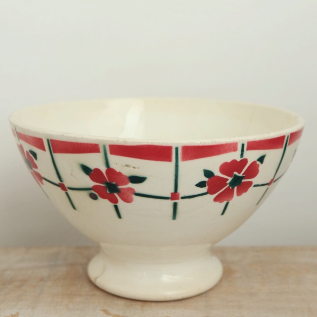 アンティーク カフェオレボウル MONIQUE フランス サンタマン製 SAINT AMAND