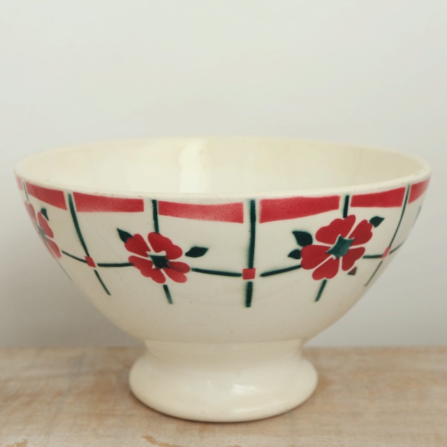 アンティーク カフェオレボウル MONIQUE フランス サンタマン製 SAINT AMAND