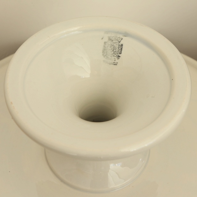 アンティーク コンポティエ 白 フランス サルグミンヌ&ディゴワン製 SARREGUEMINES et DIGOIN