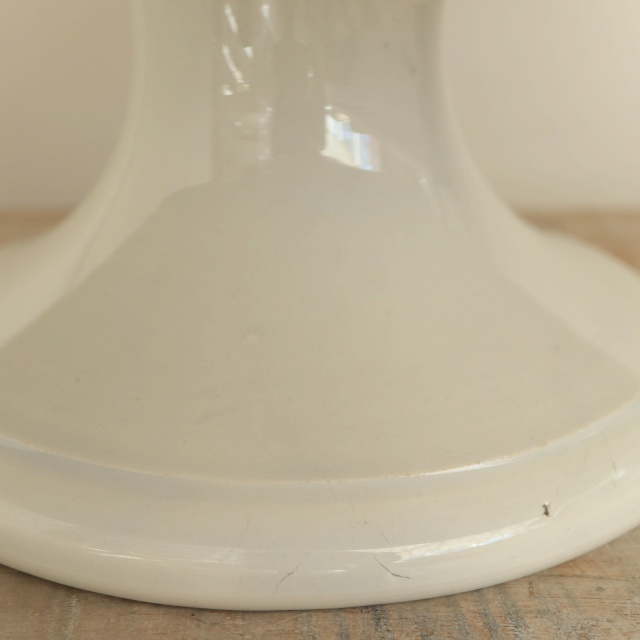 アンティーク コンポティエ 白 フランス サルグミンヌ&ディゴワン製 SARREGUEMINES et DIGOIN
