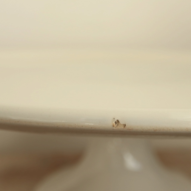 アンティーク コンポティエ 白 フランス サルグミンヌ&ディゴワン製 SARREGUEMINES et DIGOIN