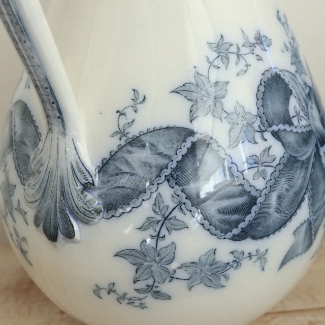 アンティーク ピシェ ROSETTE フランス サルグミンヌ製 U&C SARREGUEMINES