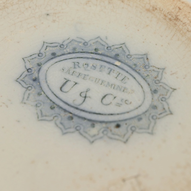 アンティーク ピシェ ROSETTE フランス サルグミンヌ製 U&C SARREGUEMINES