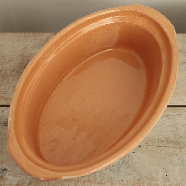 ベッコフ鍋 小花 クリームホワイト 23cmサイズ アルザス地方 スフレンハイム焼き 陶器製