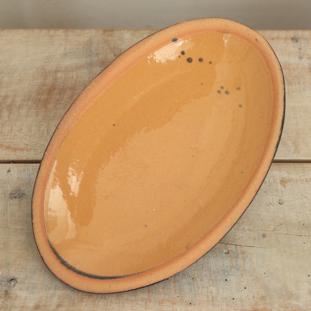 ベッコフ鍋 コウノトリ ダークブルー 23cmサイズ アルザス地方 スフレンハイム焼き 陶器製