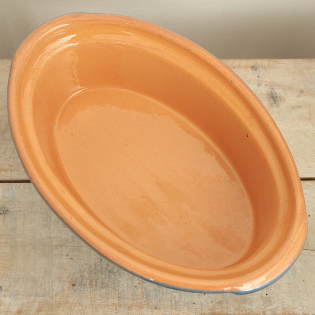 ベッコフ鍋 コウノトリ ライトブルー 23cmサイズ アルザス地方 スフレンハイム焼き 陶器製